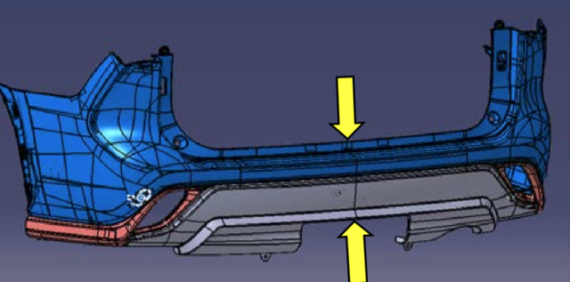 PT22848204 - Serviceable Components: Highlander Lower Bumper Cover | With Tow Hitch Opening | 2020 Highlander LE &amp; XLE for Toyota: Highlander Image