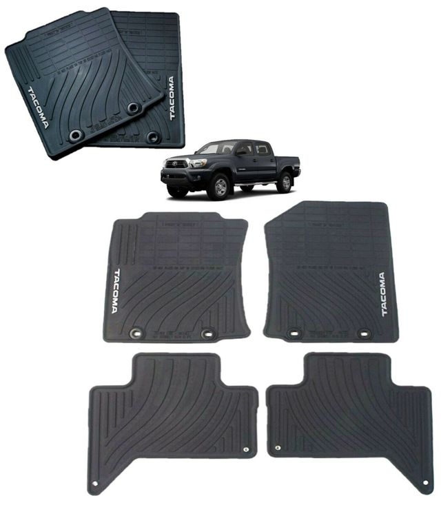 PT9083512220 - Interior: Tacoma All-Weather Floor Mats | 2012-2014 Tacoma Double Cab for Toyota Image