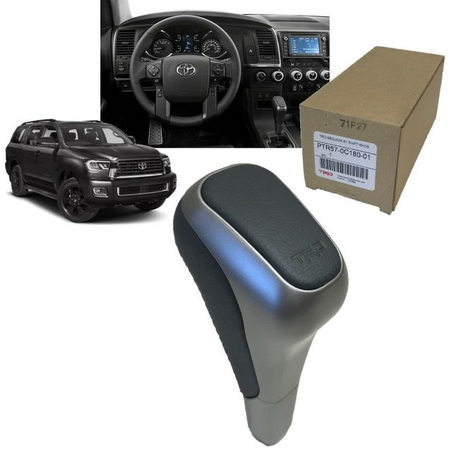 PTR570C18001 - Interior: Sequoia TRD Shift Knob | Silver &amp; Black | 2018-2022 Sequoia for Toyota: 4Runner, Sequoia Image