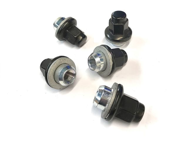 PT0760C20002 - Wheels: Wheel Lug Nut | Set of '5' Black PVD Lug Nuts for Toyota: Land Cruiser, Sequoia, Tundra Image