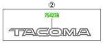 7542704030 - Body: Nameplate for Toyota: Tacoma Image