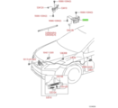 5342006160 - Body: Hood Hinge for Toyota Image