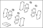 49450R030 - : Shim Kit | Front Brake | Fitment in Description for Toyota Image