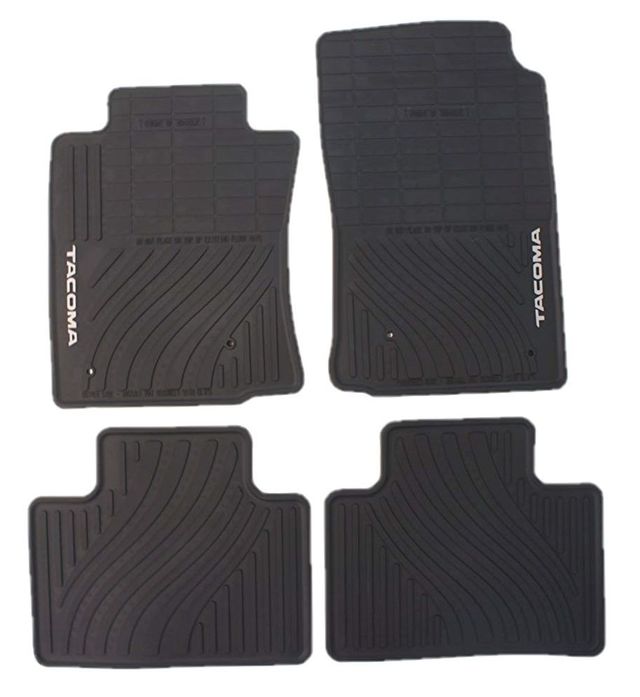 PT9083500102 - Interior: Tacoma All-Weather Floor Mats | Black 4 Piece Set | 2005-2011 Tacoma Access Cab for Toyota Image