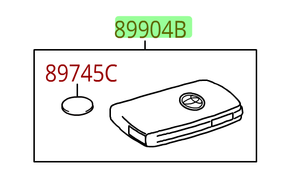 899040R080 - : Transmitter | Smart Entry for Toyota: RAV4 Image