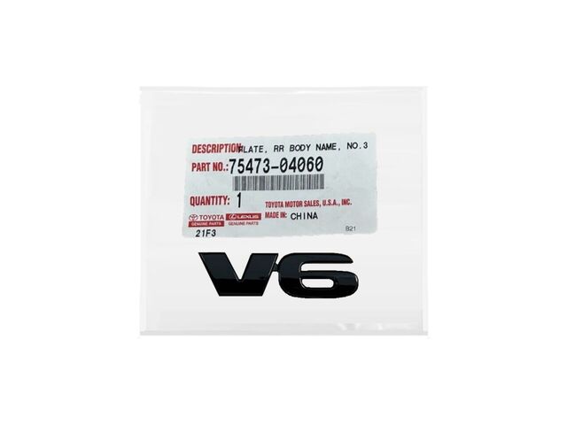 Genuine Toyota Tacoma Black V6 Emblem 75473-04060 | Frontier Toyota