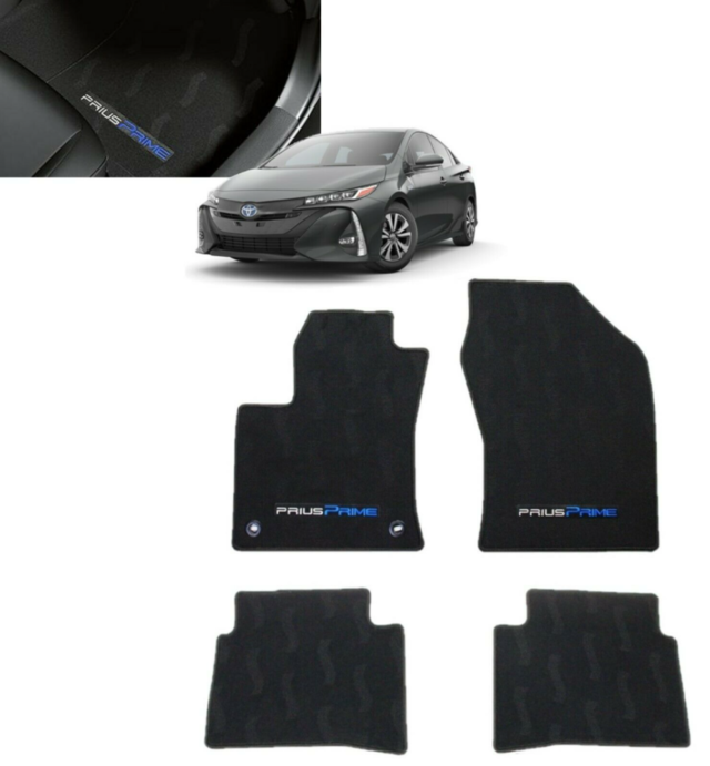PT9194716025 - Interior: Prius Prime Floor Mats | Black Carpet 4 Piece Set | 2017-2022 Prius Prime for Toyota: Prius Prime Image