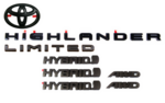 PT9484820A02 - Exterior: Blackout Emblem Overlays - Limited - AWD for Toyota: Highlander Image
