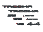 PT9483518002 - : Tacoma Blackout Emblem Overlay Set | 2016-2023 Tacoma for Toyota: Tacoma Image