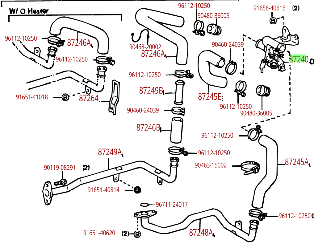 8724089117 - : Heater Control Valve for Toyota Image