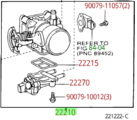220300D031 - : Throttle Body for Toyota: Corolla, Matrix Image