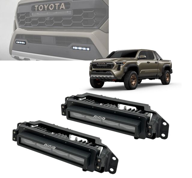 PT9883524102 - Exterior: Toyota Genuine Tacoma 2024+ Fog Lights, White LED, 6-Inch SR Series, 2024+, Plug-and-Play Installation Kit for Toyota Image