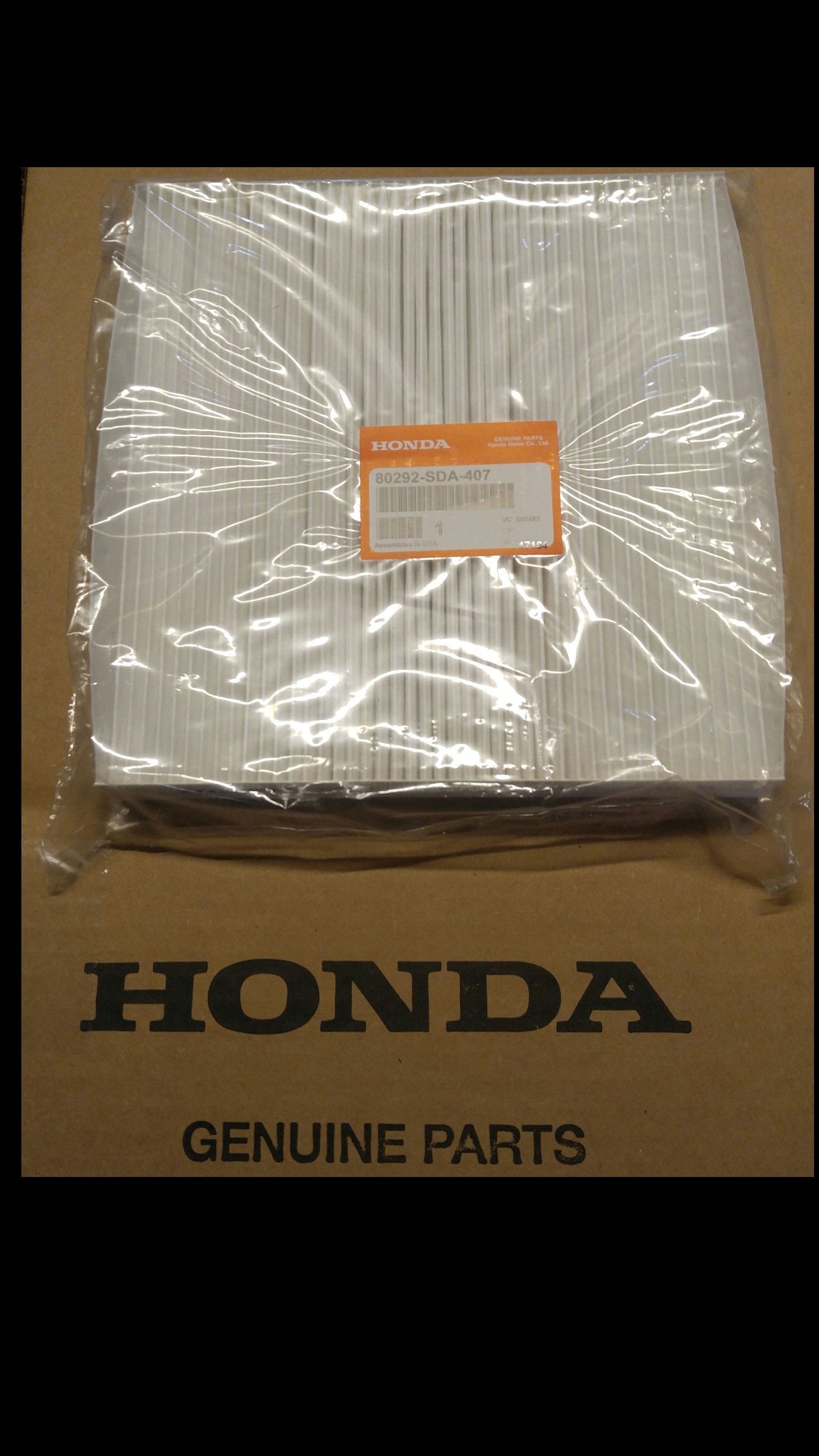 80292SDA407 - HVAC: Cabin Air Filter for Honda Image