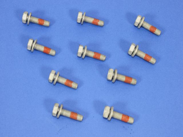 6508448AA - Engine: Hex Head Bolt And Coned Washer for Chrysler: 200, 300, 300M, Concorde, Pacifica, Sebring, Town &amp; Country, Voyager | Dodge: Avenger, Challenger, Charger, Dart, Durango, Grand Caravan, Intrepid, Journey, Magnum, Stratus, Viper | Fiat: 500X | Jeep: Cherokee, Commander, Compass, Gladiator, Grand Cherokee, Grand Cherokee L, Grand Cherokee WK, Renegade, Wrangler, Wrangler JK | Ram: 1500, 1500 Classic, 2500, C/V, ProMaster 1500, ProMaster 2500, ProMaster 3500, ProMaster City | SRT: Viper Image