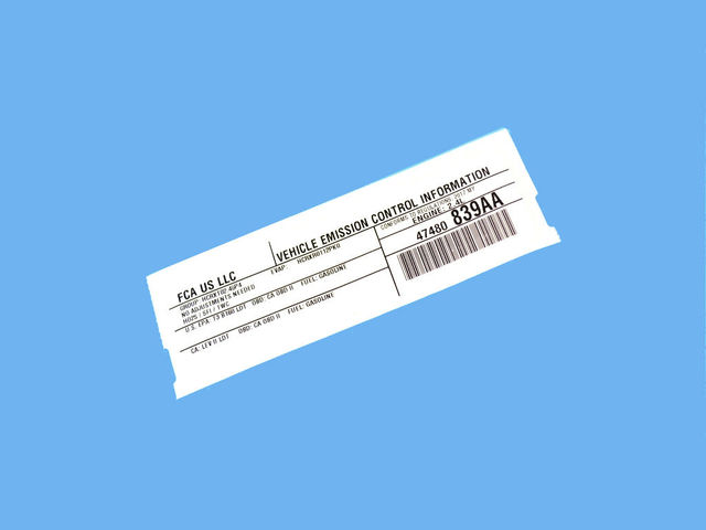 47480839AA - Labels: Veci Label Label for Jeep: Compass, Patriot Image