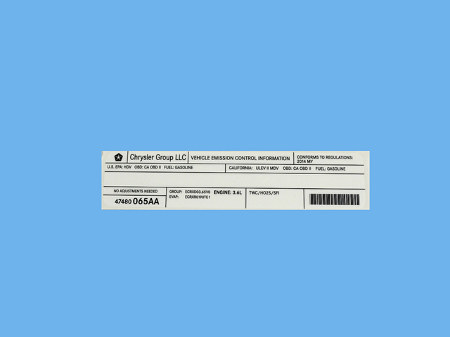 47480065AA - Labels: Veci Label Label for Mopar Image