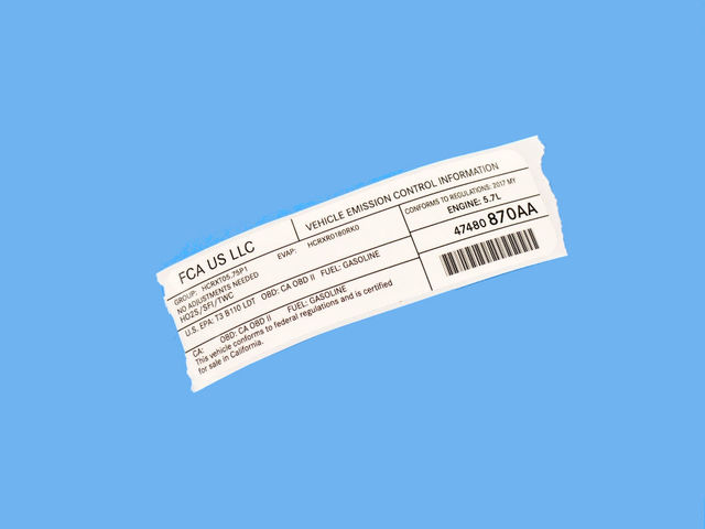 47480870AA - Labels: Veci Label Label for Mopar Image