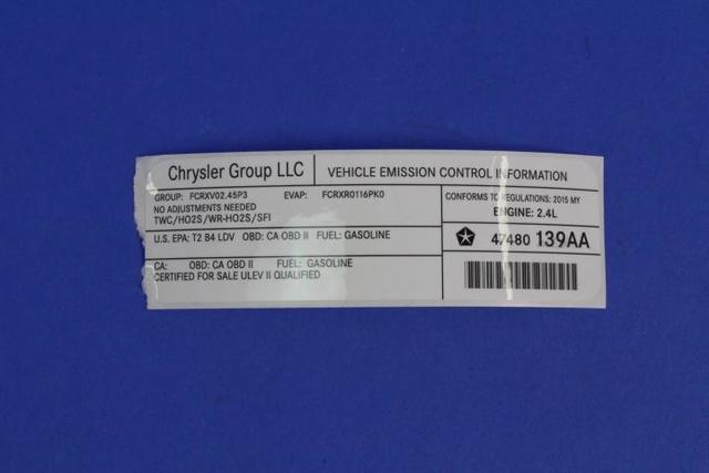 47480139AA - Labels: Vehicle Emission Control Information Label for Mopar Image
