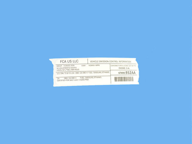 47480852AA - Labels: Veci Label Label for Mopar Image