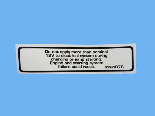 2001-2025 Mopar Battery Jump Start Label 53040076AB | My