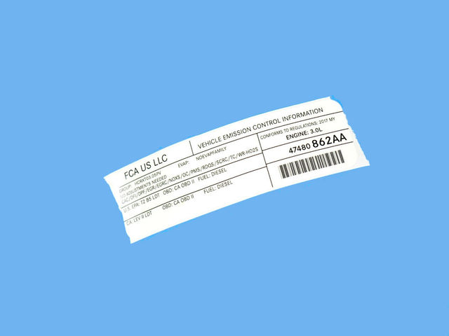 47480862AA - Labels: Veci Label Label for Mopar Image