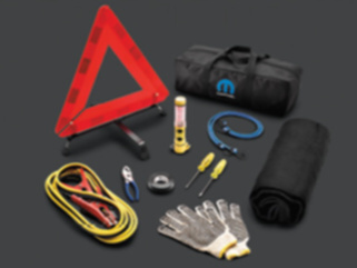 82213499AB - Lifestyle &amp; Off-Road Accessories: Roadside Safety Kit for Chrysler: 200, 300, Pacifica, Town &amp; Country, Voyager | Dodge: Avenger, Caliber, Challenger, Charger, Charger Daytona, Dart, Durango, Grand Caravan, Journey, Nitro, Viper | Fiat: 124 Spider, 500, 500E, 500L | Jeep: Cherokee, Compass, Gladiator, Grand Cherokee, Grand Cherokee L, Grand Wagoneer, Grand Wagoneer L, Liberty, Patriot, Wagoneer, Wagoneer L, Wrangler, Wrangler JK | Ram: 1500, 1500 Classic, 2500, 3500, C/V, Dakota | SRT: Viper Image