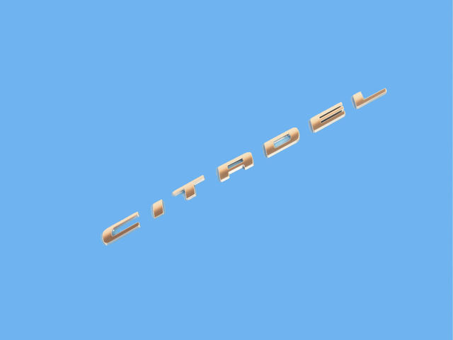 68298743AA - Exterior Ornamentation: Front Door Nameplate for Mopar Image