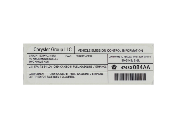 47480084AA - Labels: Veci Label Label for Mopar Image