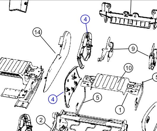 1CW501D5AA - Interior Trim: Seat Shield, Driver, Front for Mopar Image