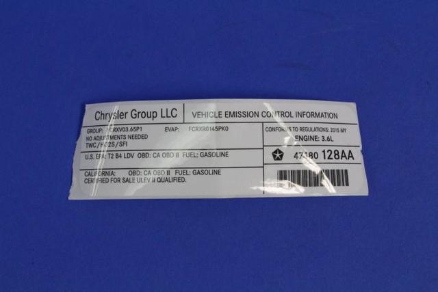 47480128AA - Labels: Vehicle Emission Control Information Label for Mopar Image