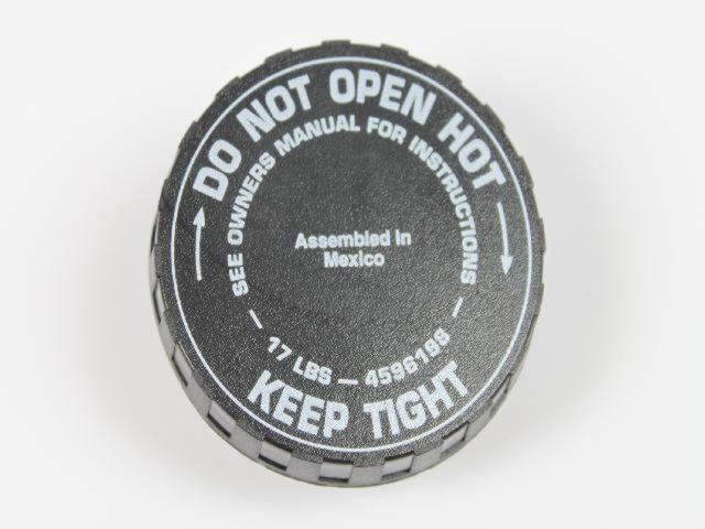 4596198 - Cooling: Radiator Cap for Chrysler: 200, 300, 300M, Concorde, Pacifica, PT Cruiser, Sebring | Dodge: Avenger, Caliber, Challenger, Charger, Dakota, Intrepid, Journey, Neon, Nitro, Ram 1500, Ram 2500, Ram 3500, Stratus, Viper | Jeep: Compass, Grand Cherokee, Liberty, Patriot, Wrangler, Wrangler JK | Ram: 1500, 2500, 3500, Dakota Image