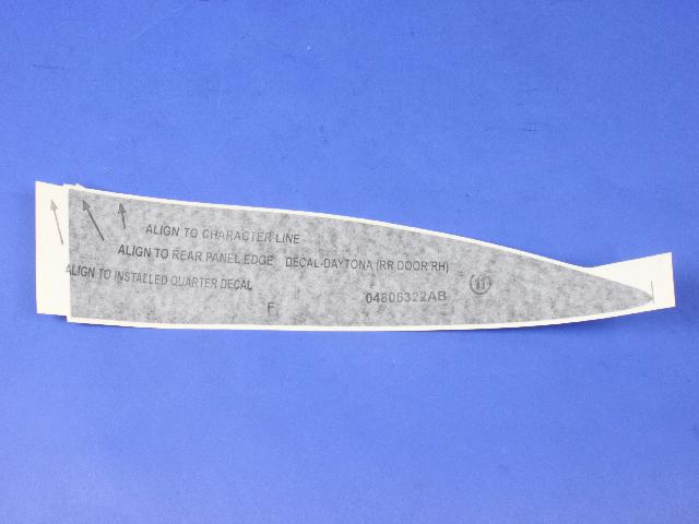 4806322AB - Exterior Ornamentation: Daytona Decal for Chrysler: 300 | Dodge: Charger, Magnum Image