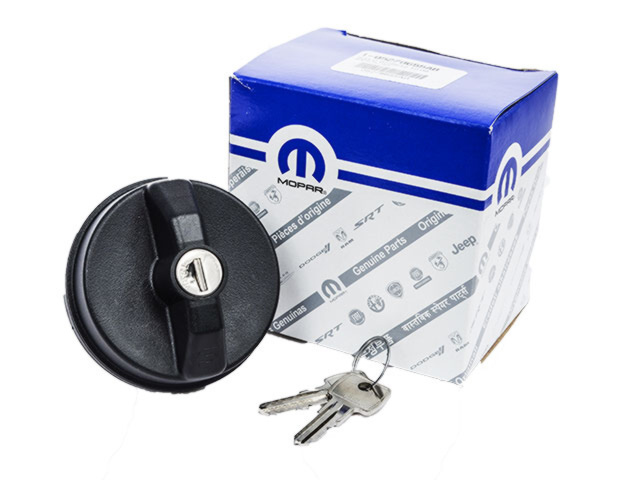 5278655AB - Exterior Accessories: Locking Gas Cap for Chrysler: 200, 300, Aspen, Pacifica, PT Cruiser, Sebring, Town &amp; Country, Voyager | Dodge: Avenger, Caravan, Challenger, Charger, Dakota, Dart, Durango, Grand Caravan, Journey, Magnum, Neon, Ram 1500, Ram 2500, Ram 3500, Stratus | Fiat: 500 | Jeep: Cherokee, Commander, Gladiator, Grand Cherokee, Liberty, Wrangler, Wrangler JK | Ram: 1500, 1500 Classic, 2500, 3500, C/V, Dakota, ProMaster 1500, ProMaster 2500, ProMaster 3500, ProMaster City, ProMaster EV Image