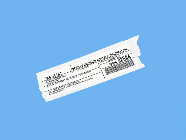 2017 Dodge Journey Veci Label Label 47480825AA | My Mopar Parts