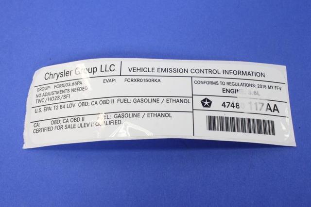 47480117AA - Labels: Vehicle Emission Control Information Label for Mopar Image