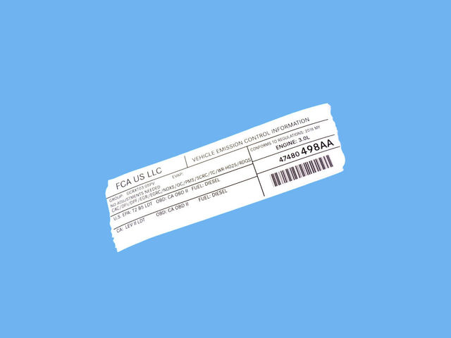 47480498AA - Labels: Vehicle Emission Control Information Label for Mopar Image