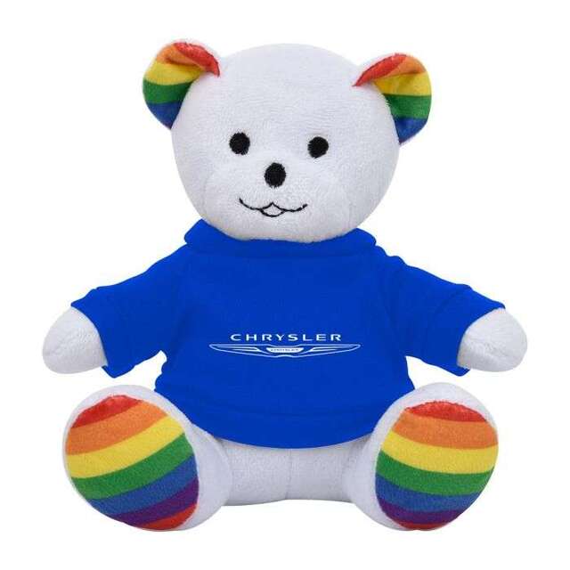 15APU061261 - : Rainbow Graphic Plush Bear for Chrysler Apparel Image