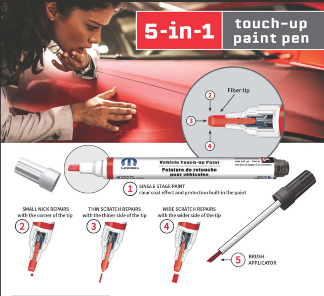 68627362AB - Vehicle Care Products: Touch-Up Paint Pen - Brilliant Black Crystal (PXR) for Mopar Image
