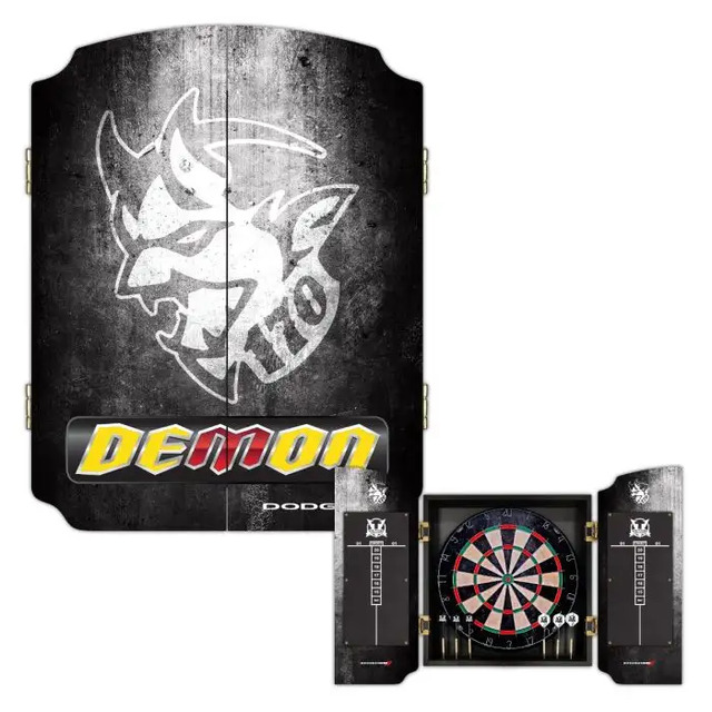 1302230106BK1NS - : Challenger SRT® Demon 170 Dartboard Game Cabinet for Dodge Apparel Image