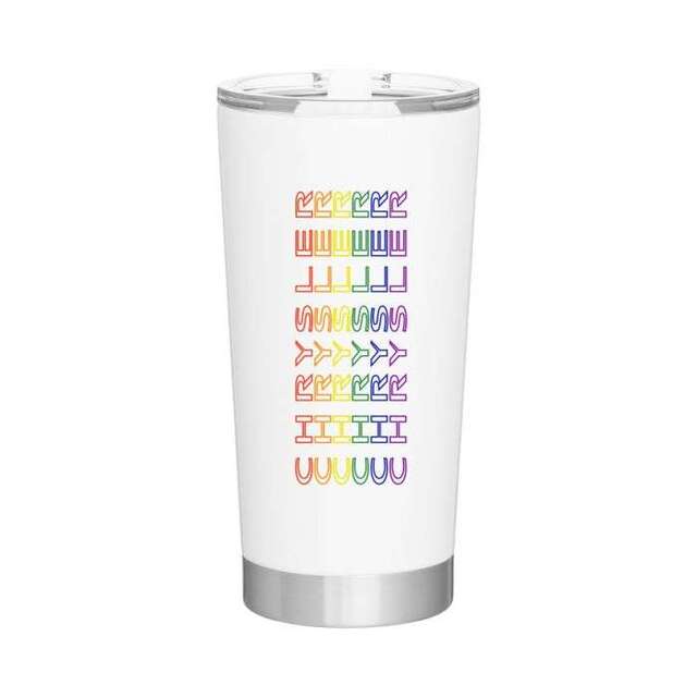 15APV061005 - : Rainbow Graphic 20 oz. Frost Tumbler for Chrysler Apparel Image