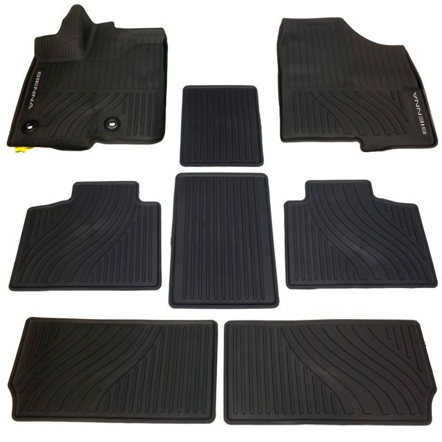 PT9080817002 - Interior: OEM NEW All Weather Floor Mats Complete 8 piece Set 2017-2019 Toyota Sienna for Toyota: Sienna Image
