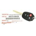 8907006420 - : OEM NEW Keyless Entry Transmitter Remote Fob Blank Key 2012-2014 Toyota Camry for Toyota: Camry Image