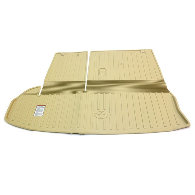 PT9244814050 - Interior: OEM NEW Rear All Weather Cargo Mat w/ Back Seat Protector Tan 2014-2019 Toyota Highlander for Toyota: Highlander Image