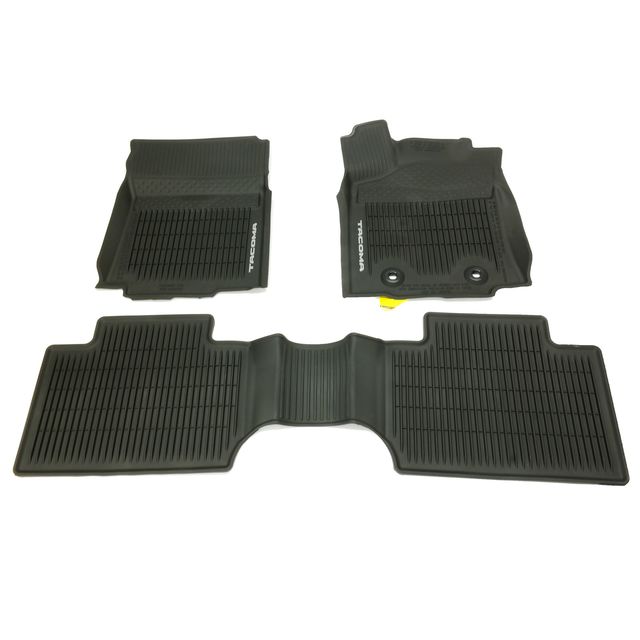 PT9083616220 - Interior: 2016-2017 Toyota Tacoma Access Cab w/ Auto Transmission All Weather Floor Mats Black for Toyota Image