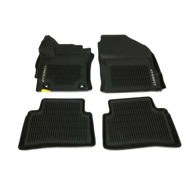 PT9081219002 - Interior: OEM NEW Front &amp; Rear All Weather Floor Mats Black 2019 Toyota Corolla Hatchback for Toyota: Corolla Image