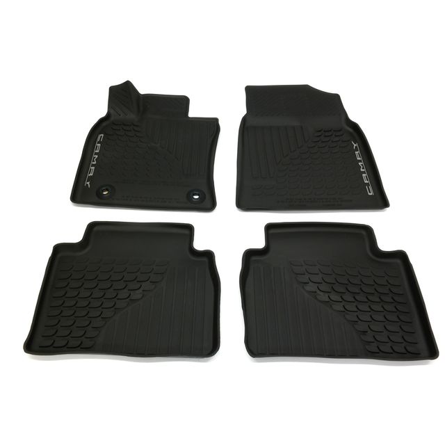PT9080318120 - Interior: 2018-2024 Toyota Front &amp; Rear All Weather Floor Mats Liners Black Camry Hybrid for Toyota: Camry Image