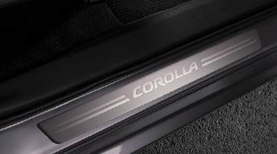 PT22802140 - Interior: 2014-2019 Toyota Corolla - Door Sill Protectors, Brushed Aluminum for Toyota: Corolla Image