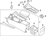 969106LB0A - Body: Center Console for Nissan Image image