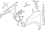 641C15MP0A - Body: Front Bracket for Nissan Image image