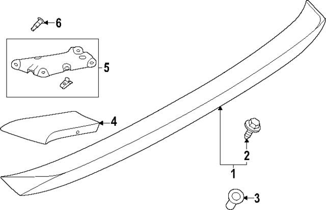 960336GR1A - : Spoiler End for Nissan Image
